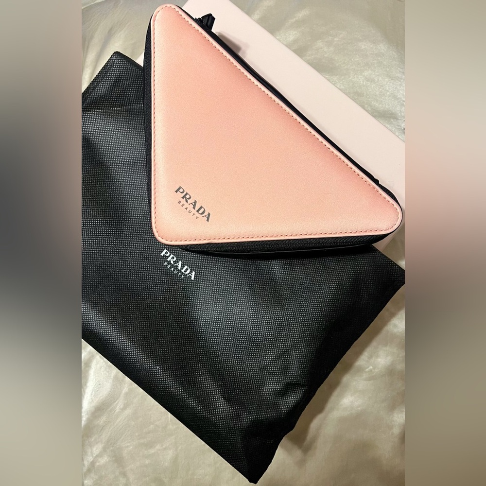 Prada Blush Pink Triangle Clutch
